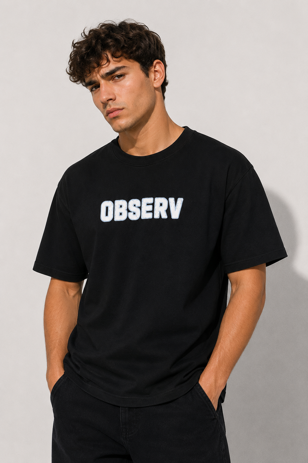 OLC Essential Black Oversized Tee