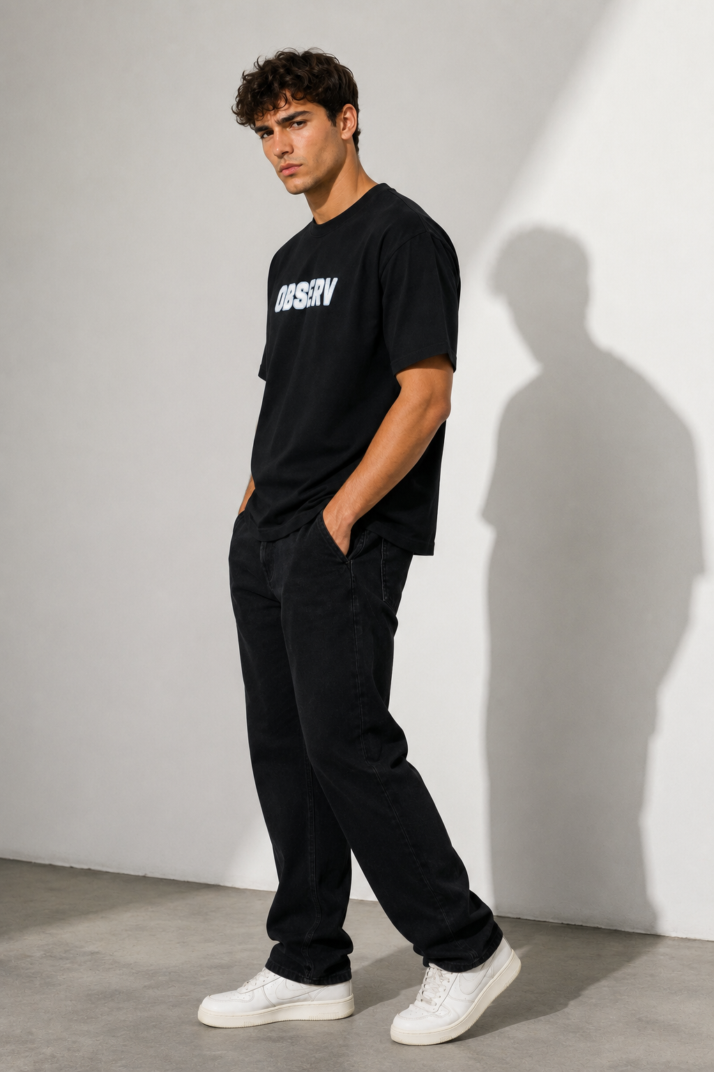 OLC Essential Black Oversized Tee
