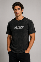 OBSERV Drift Acid Wash Oversized T-Shirt | Premium Streetwear Cotton Tee