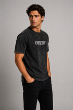 OBSERV Drift Acid Wash Oversized T-Shirt | Premium Streetwear Cotton Tee