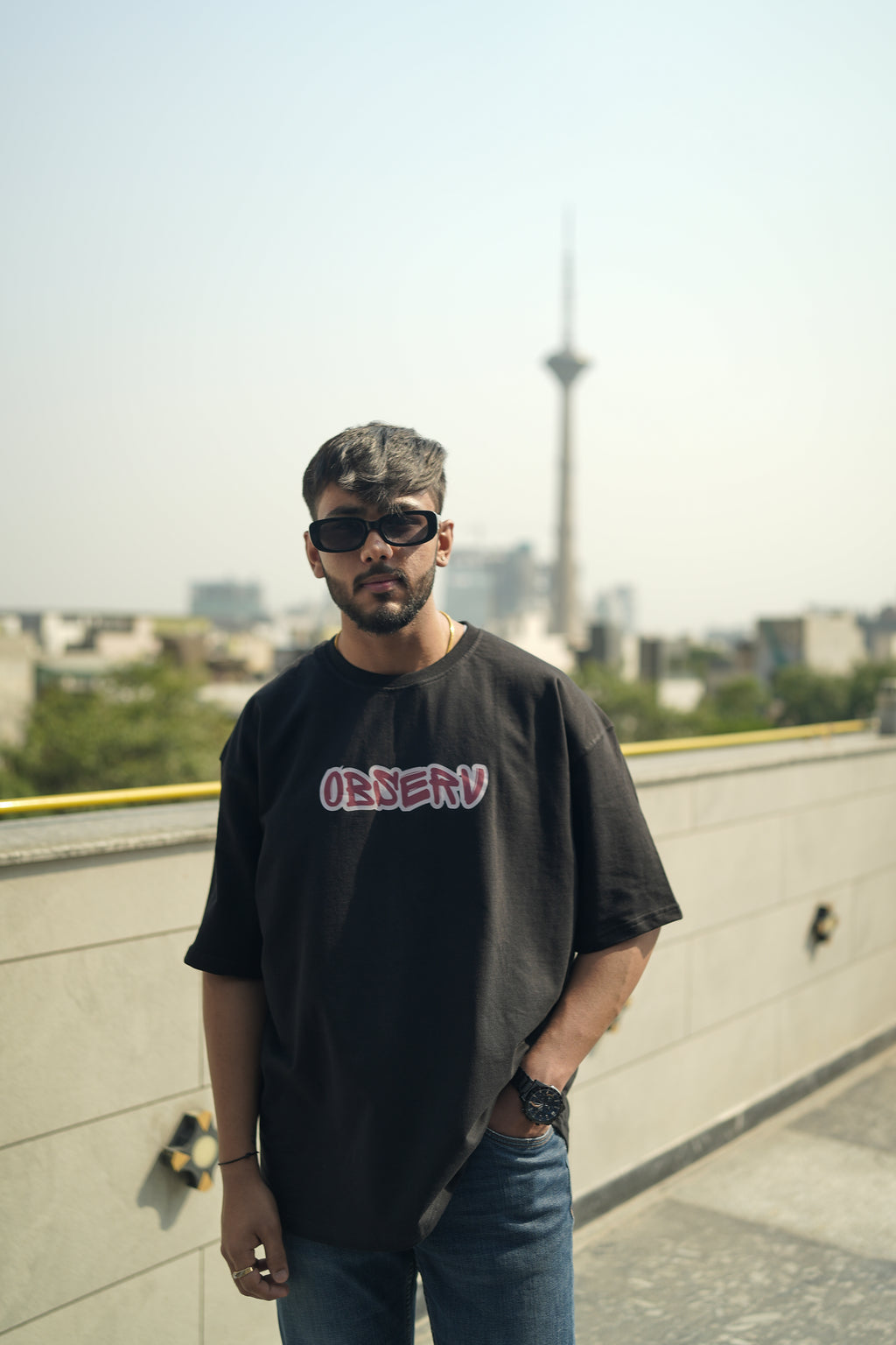 Crimson Smoke Oversized Tee