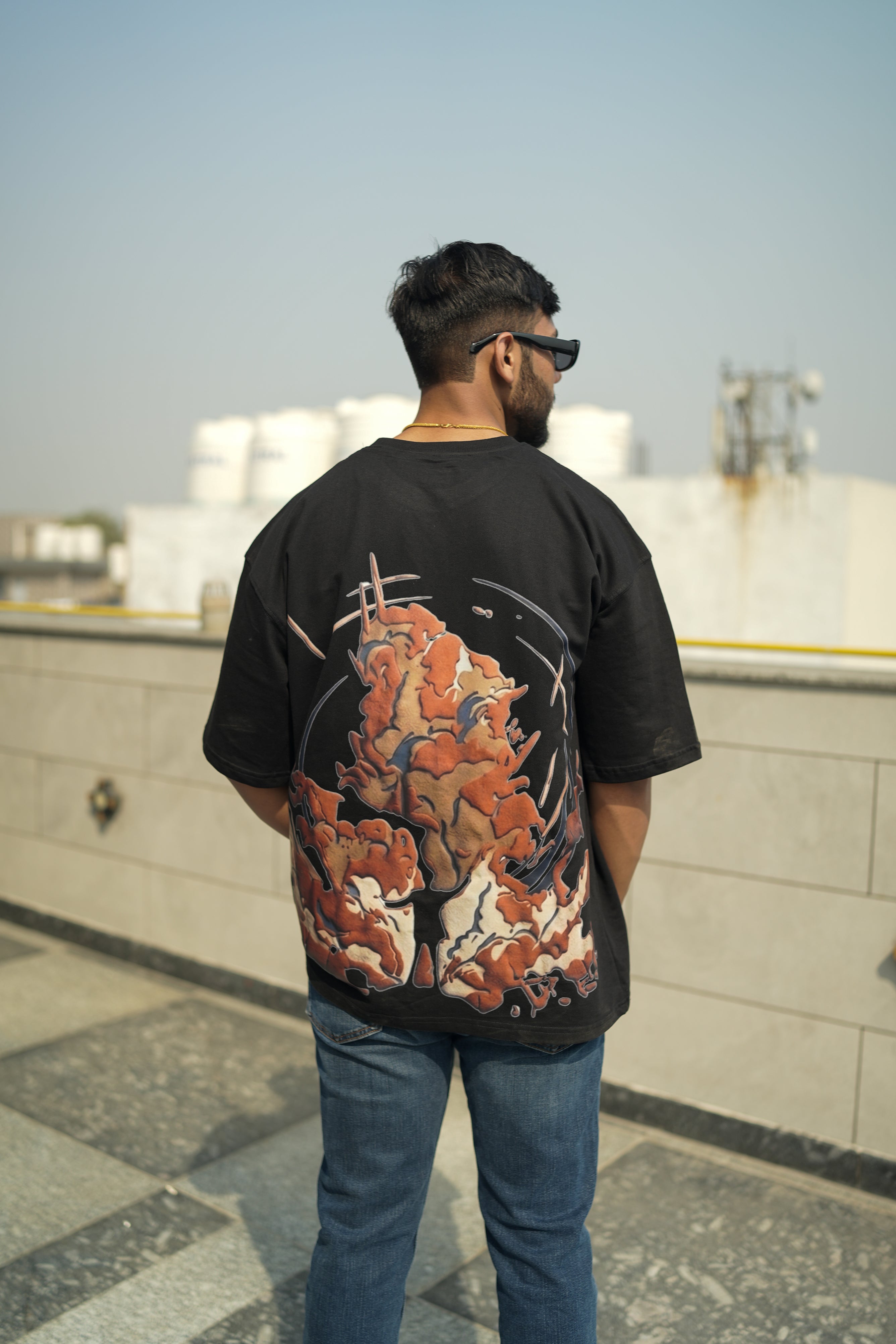 Crimson Smoke Oversized Tee