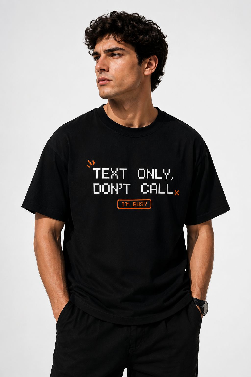 OBSERV Text Only Don't Call Oversized Tee