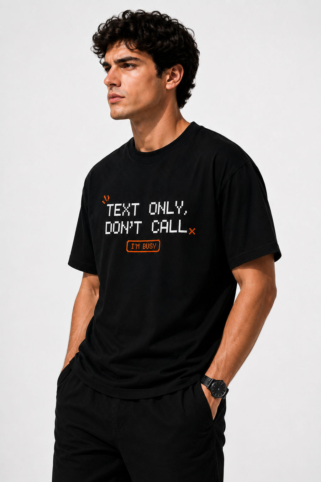 OBSERV Text Only Don't Call Oversized Tee